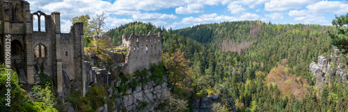 Ruins of the Celestine castle and monastery in the village of Oybin in the Zittau Mountains © Marcin