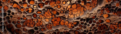3D rendered image of cambium layer in a tree, detailed and vibrant, emphasizing the cells dynamic role in wood and bark formation photo