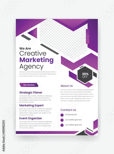 Corporate business flyer template, multipurpose business template, business presentation template, gradient color 