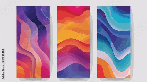Set of modern banner colorful collection design set Vector