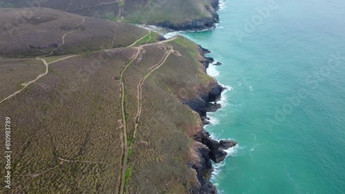wheal Coates near st agnes from the air cornwall uk  photo