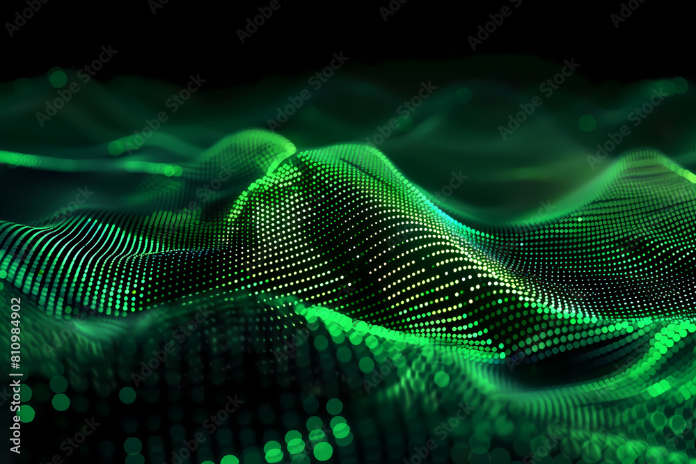 Abstract waves of glowing digital lines, dynamic network system. Abstract waves of glowing digital lines, dynamic network system.