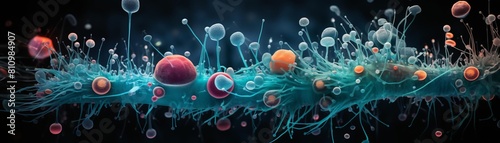Closeup view of phloem cells under a microscope, showing their sievelike structure and companion cells, with educational annotations