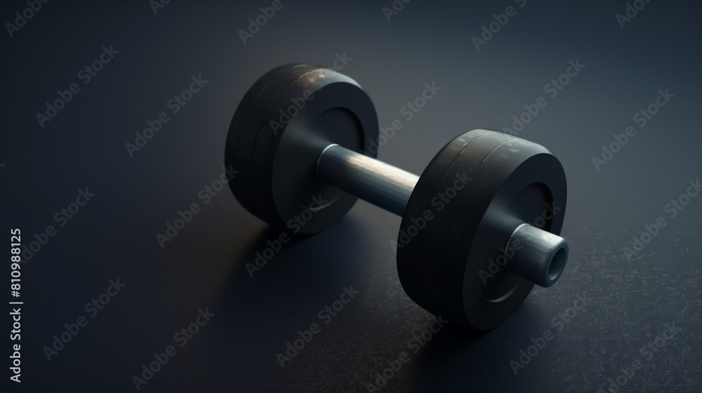 dumbbell on a dark background with copy space. Fitness concept. dumbbell on a dark background with copy space. Fitness concept.
