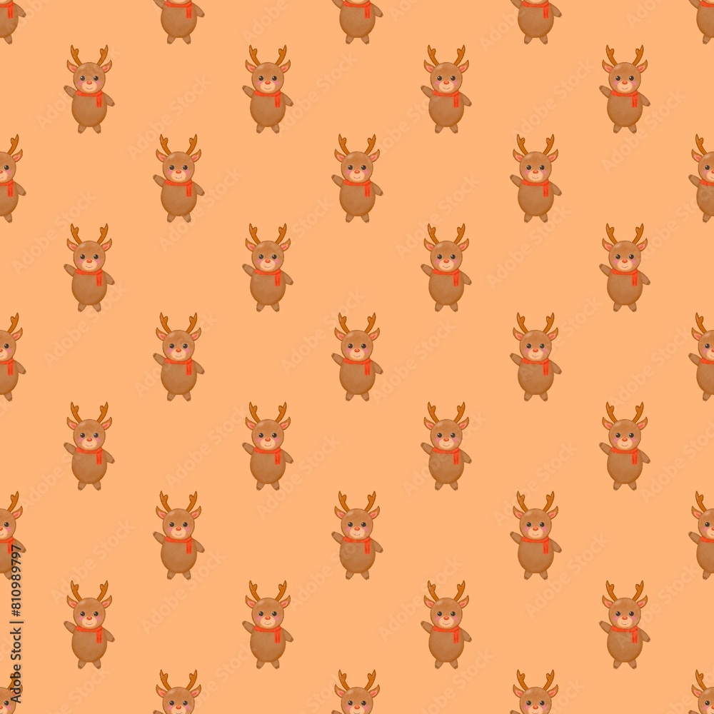 seamless pattern with reindeers seamless pattern with reindeers