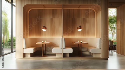 Restaurant booth  minimalist design