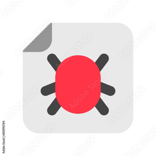 Editable vector bug corrupted file icon. Part of a big icon set family. Perfect for web and app interfaces, presentations, infographics, etc