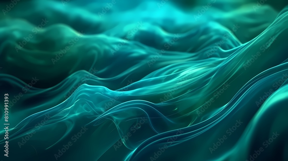 Obraz premium Digital technology aquamarine wave motion poster web page PPT background