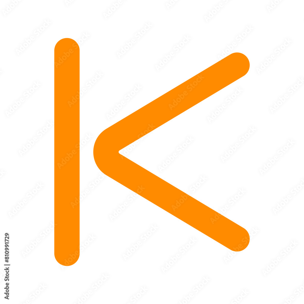 Vector arrow chevron with line left icon. Black, white background. Perfect for app and web interfaces, infographics, presentations, marketing, etc. Vector arrow chevron with line left icon. Black, white background. Perfect for app and web interfaces, infographics, presentations, marketing, etc.