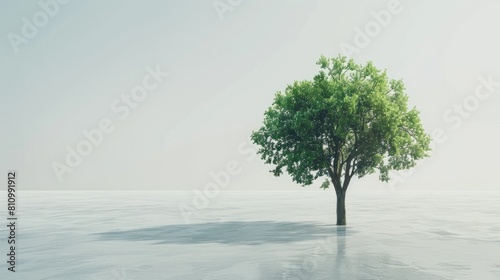 On World Environment Day a lone tree stood out against a blank backdrop ready to be utilized as a captivating graphic element in designs meant for decoration
