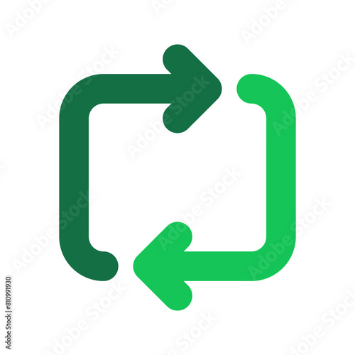 Editable vector loop repeat icon. Black, transparent white background. Part of a big icon set family. Perfect for web and app interfaces, presentations, infographics, etc