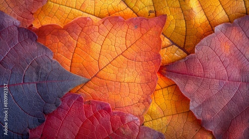 "The beauty of autumn leaves in all their vibrant colors."