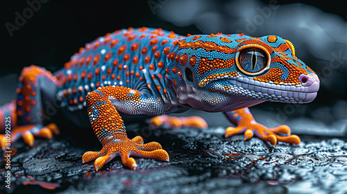 close up of a gecko photo