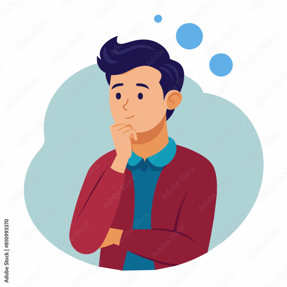 Man thinking concept vector illustration 
