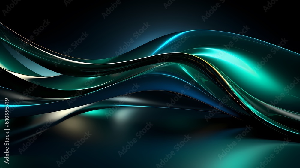 Digital technology green blue curve spiral poster web page PPT background Digital technology green blue curve spiral poster web page PPT background