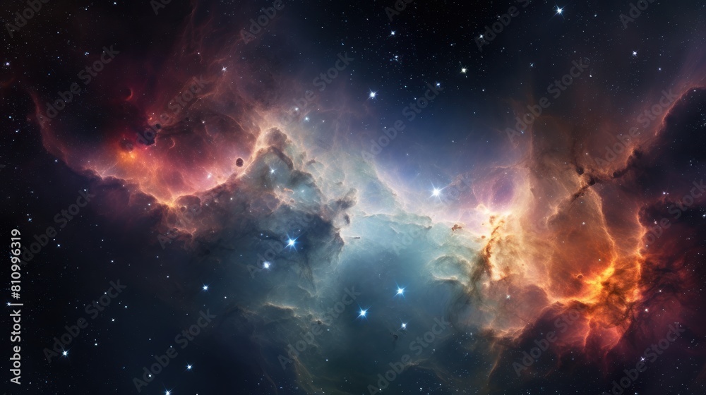 Obraz premium Abstract background pattern of a nebula galaxy in space.