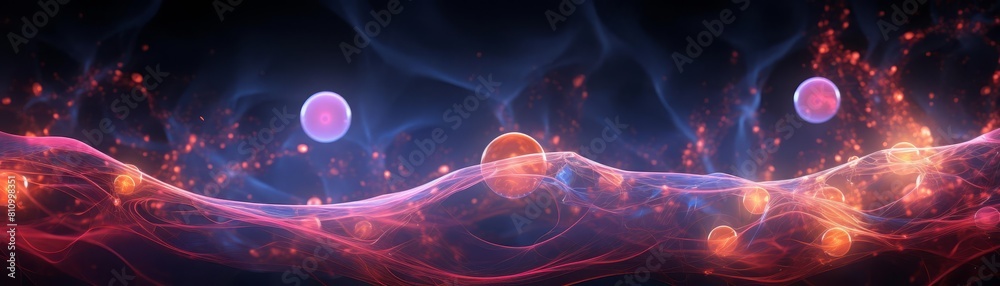 Realistic animation frame of muscle cells during regeneration, emphasizing satellite cells and growth factors, for medical tutorials