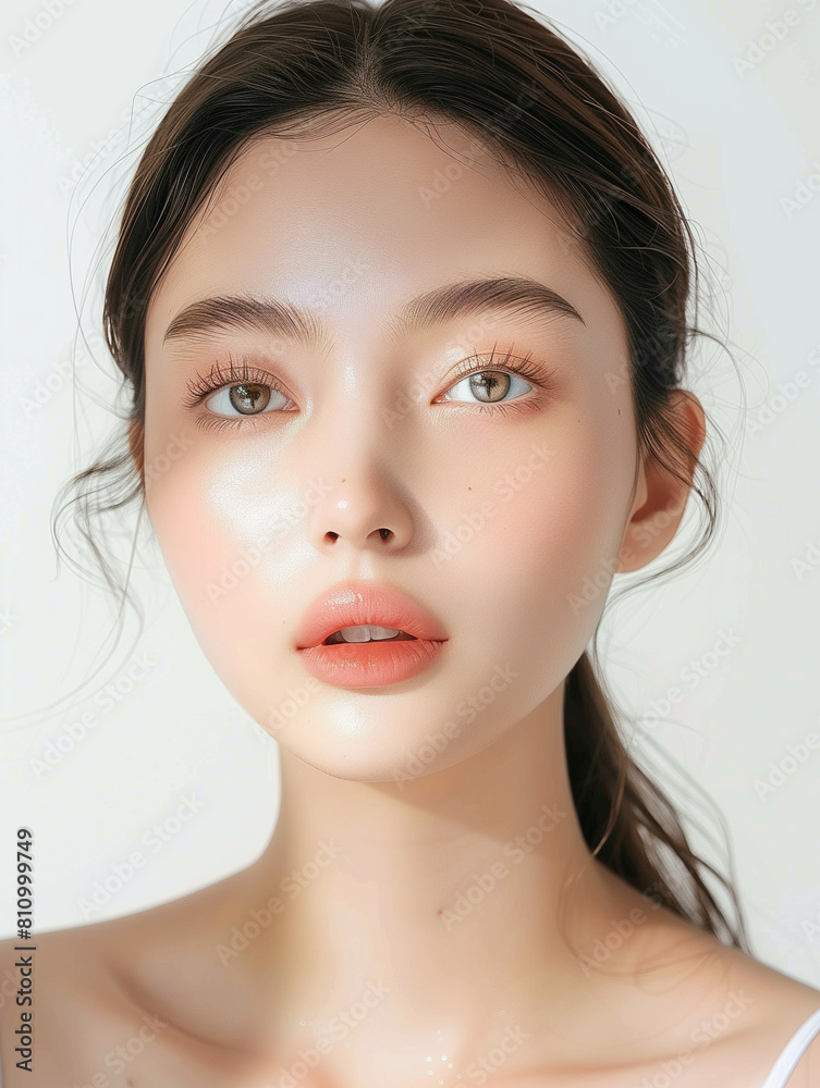 여자 뷰티 스킨케어 모델