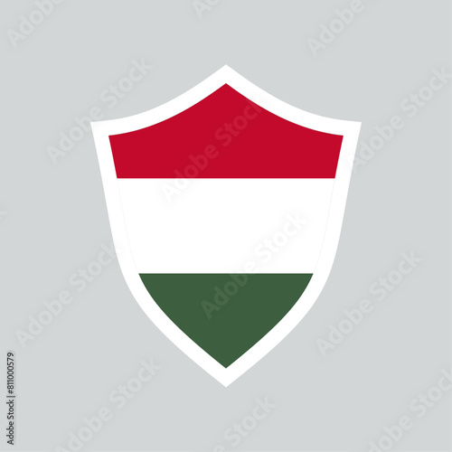 Hungary Flag in Shield Shape Frame Free Download Hungary Flag in Shield Shape Frame - GFXLoad