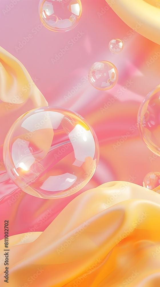 Captivating Bubble Formations in a Dreamlike Pastel Palette Captivating Bubble Formations in a Dreamlike Pastel Palette