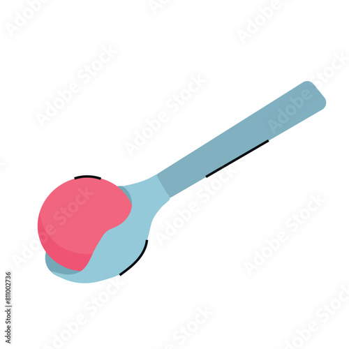 Ice cream scoop icon clipart avatar logotype isolated vector illustration