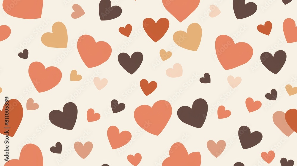 Artistic vector illustration of heart seamless background pattern Artistic vector illustration of heart seamless background pattern