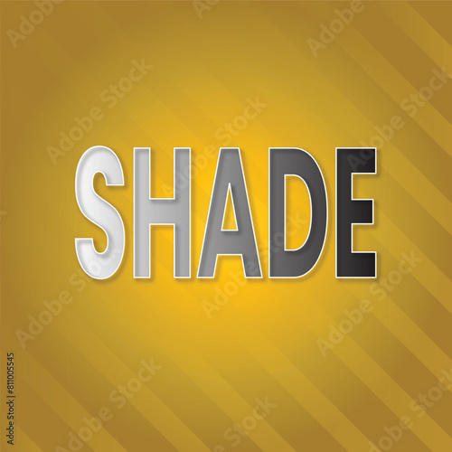 Shade text effect. Editable font style