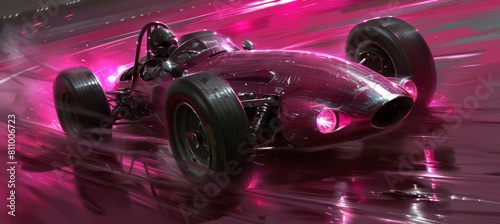 Dynamic digital art race cars in action on track, conveying the thrill of motorsports