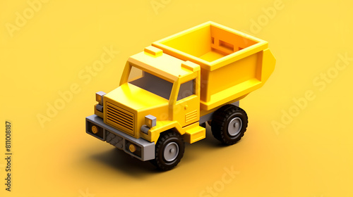 Dump truck icon mine 3d