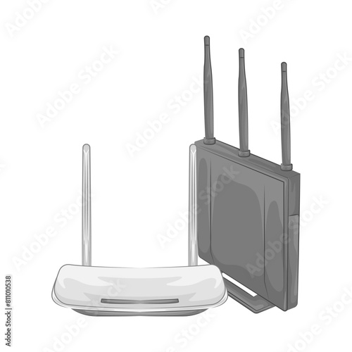 Illustration of wifi router 