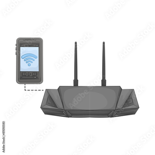 Illustration of wifi router 