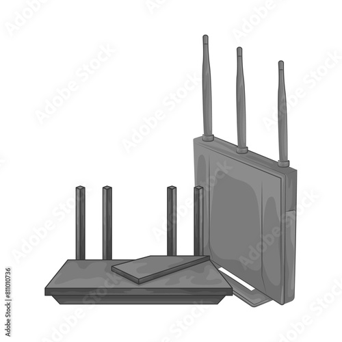 Illustration of wifi router 