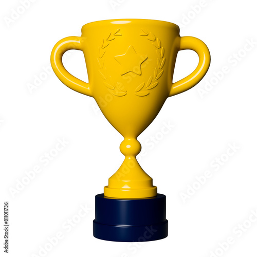 A trophy cup isolated