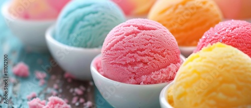 colored ice cream balls