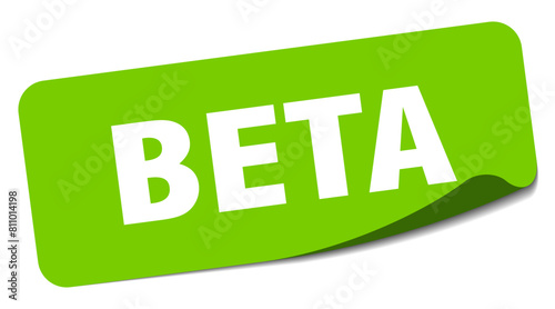 beta sticker. beta label