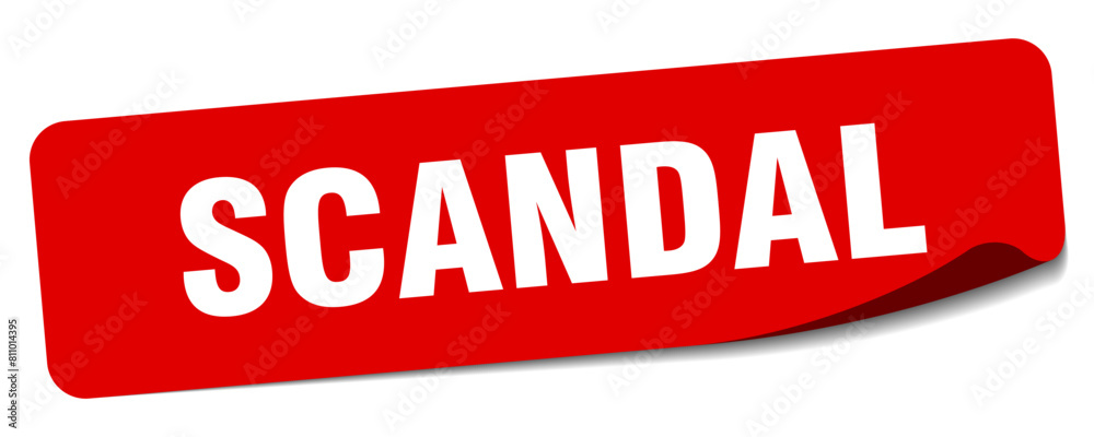scandal sticker. scandal label scandal sticker. scandal label