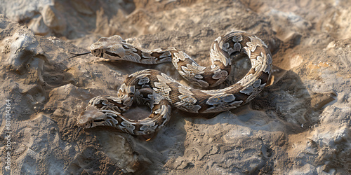 A European Cat Snake, or Soosan Snake, Telescopus fallax, curled up and staring, in Malta. photo