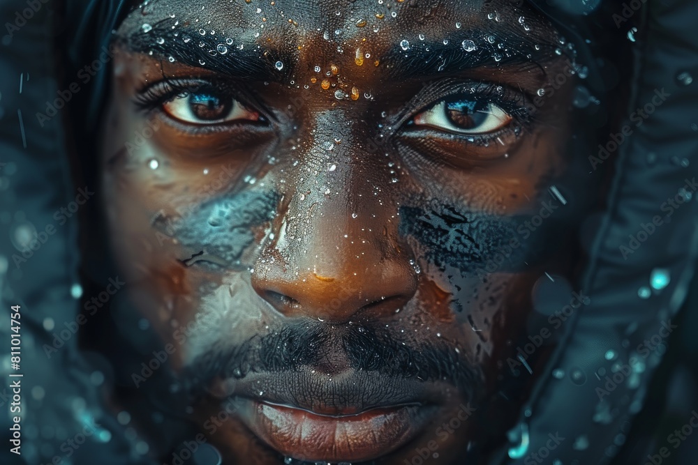 A dynamic splash of water in blue tones with a blurred background A dynamic splash of water in blue tones with a blurred background