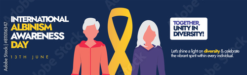 Obraz na plátne International albinism awareness day cover banner