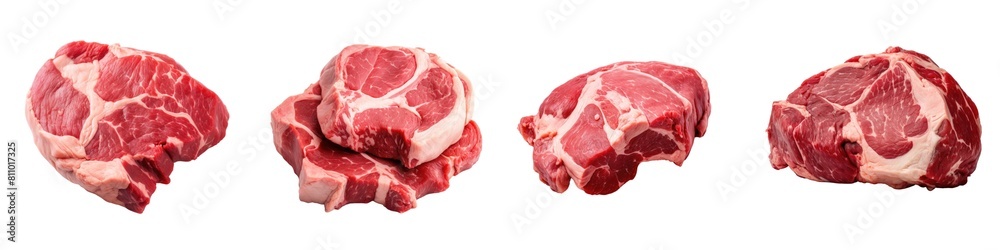 Pack of Tasty and delicious meat piece on transparent background png