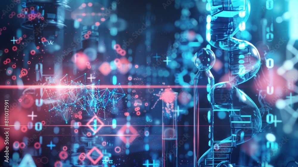 Innovative technologies in bio-science and medicine background concept Innovative technologies in bio-science and medicine background concept