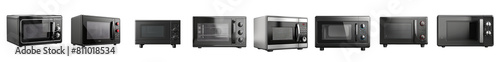 Pack of Microwave grey color Isolated on transparent background png