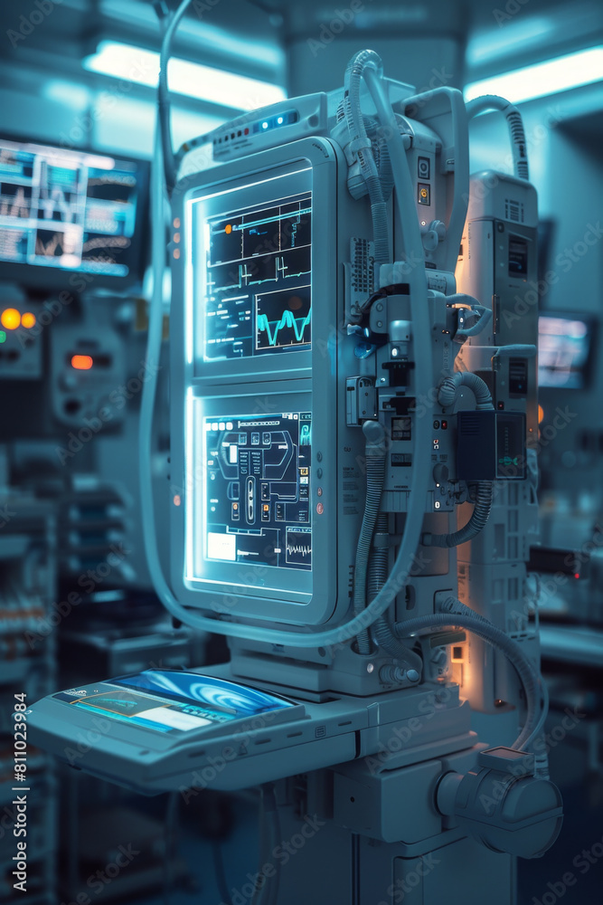 Cutting-edge diagnostic machines in a clinical setting. Cutting-edge diagnostic machines in a clinical setting.