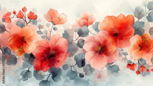 Soft pastel colors water color seamless pattern of a sweet flower for beauty products or other products....................................