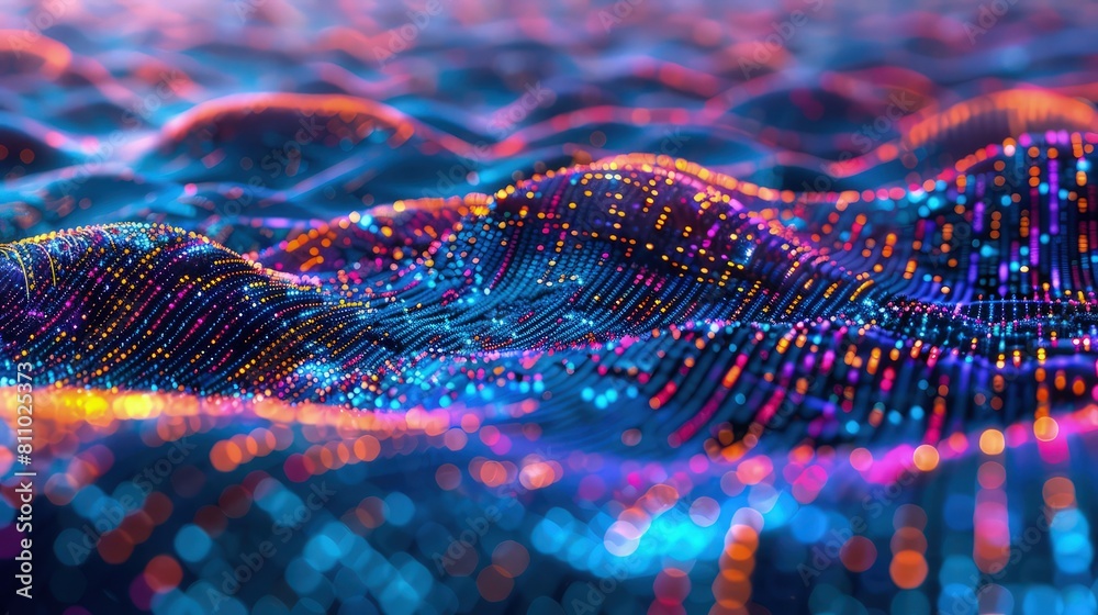 abstract glowing modern technical waves abstract background colorful waves  