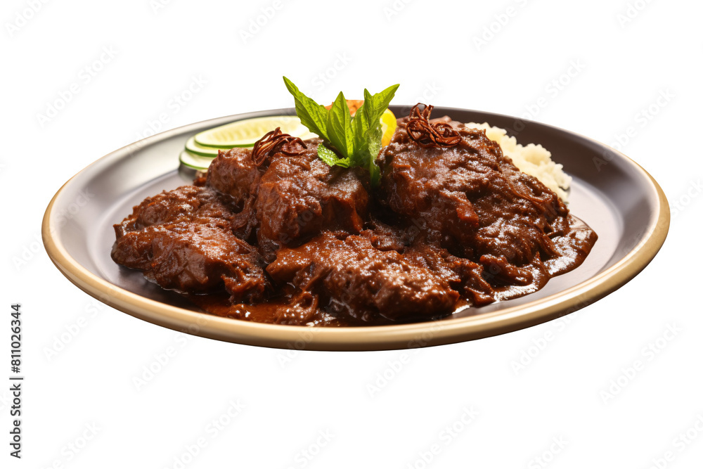 Rendang on a plate Rendang on a plate