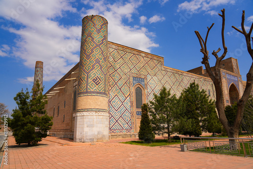 Back of the Ulugh Beg Madrasah on the Registan Square in Samarkand, Uzbekistan photo
