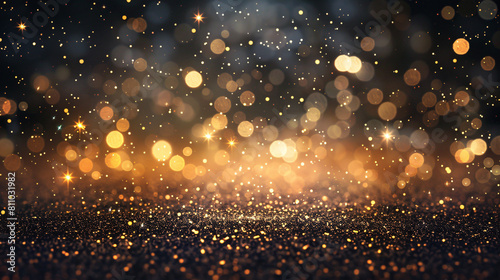 Bokeh lights and glitter background Vector