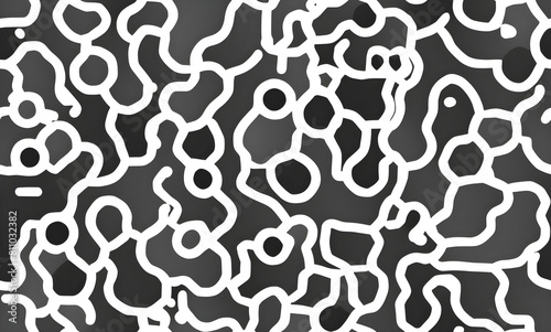 Black and white geometric pattern. Abstract seamless pattern. AI generated.