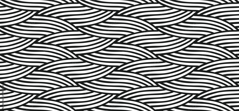 Wicker texture vector seamless pattern. 
